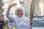 معصومه علی‌زاده، مشعل المپیک پاریس را حمل کرد